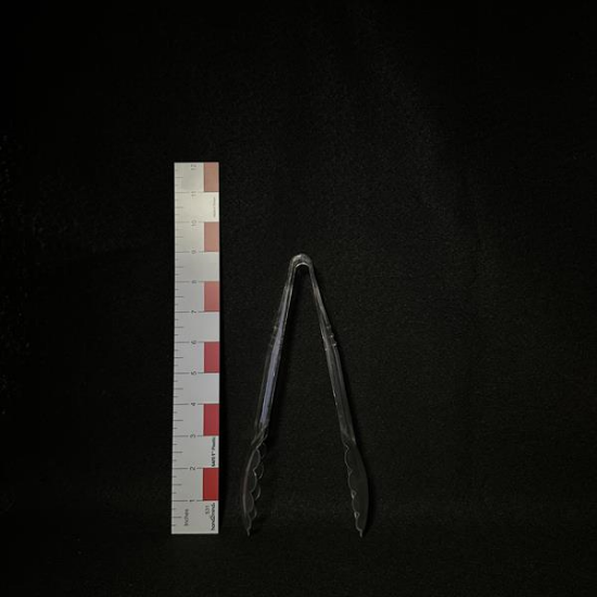 Picture of Acrylic Tongs Scallop Clear 9"