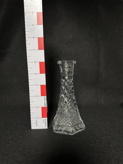 Picture of Vase 6" Cut Glass Hexagonal
